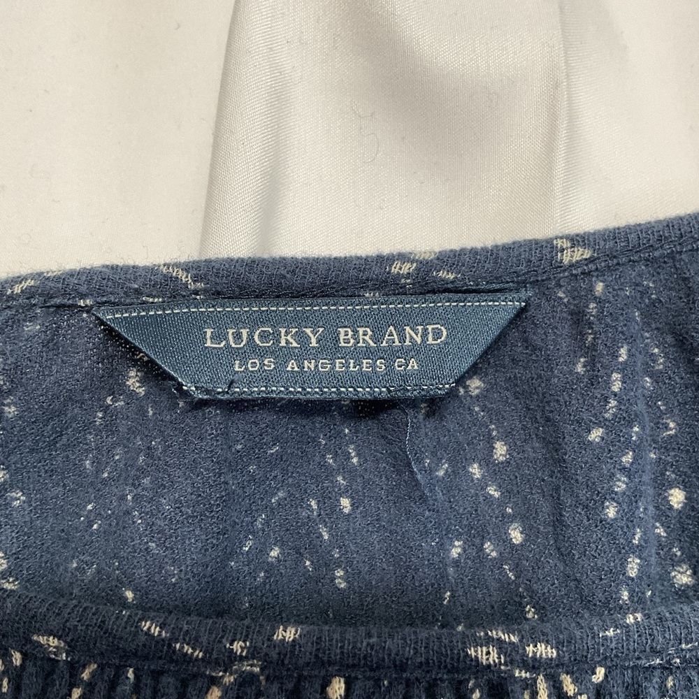Lucky Brand Navy Blue Speckled Knit Top - Picture 2 of 4